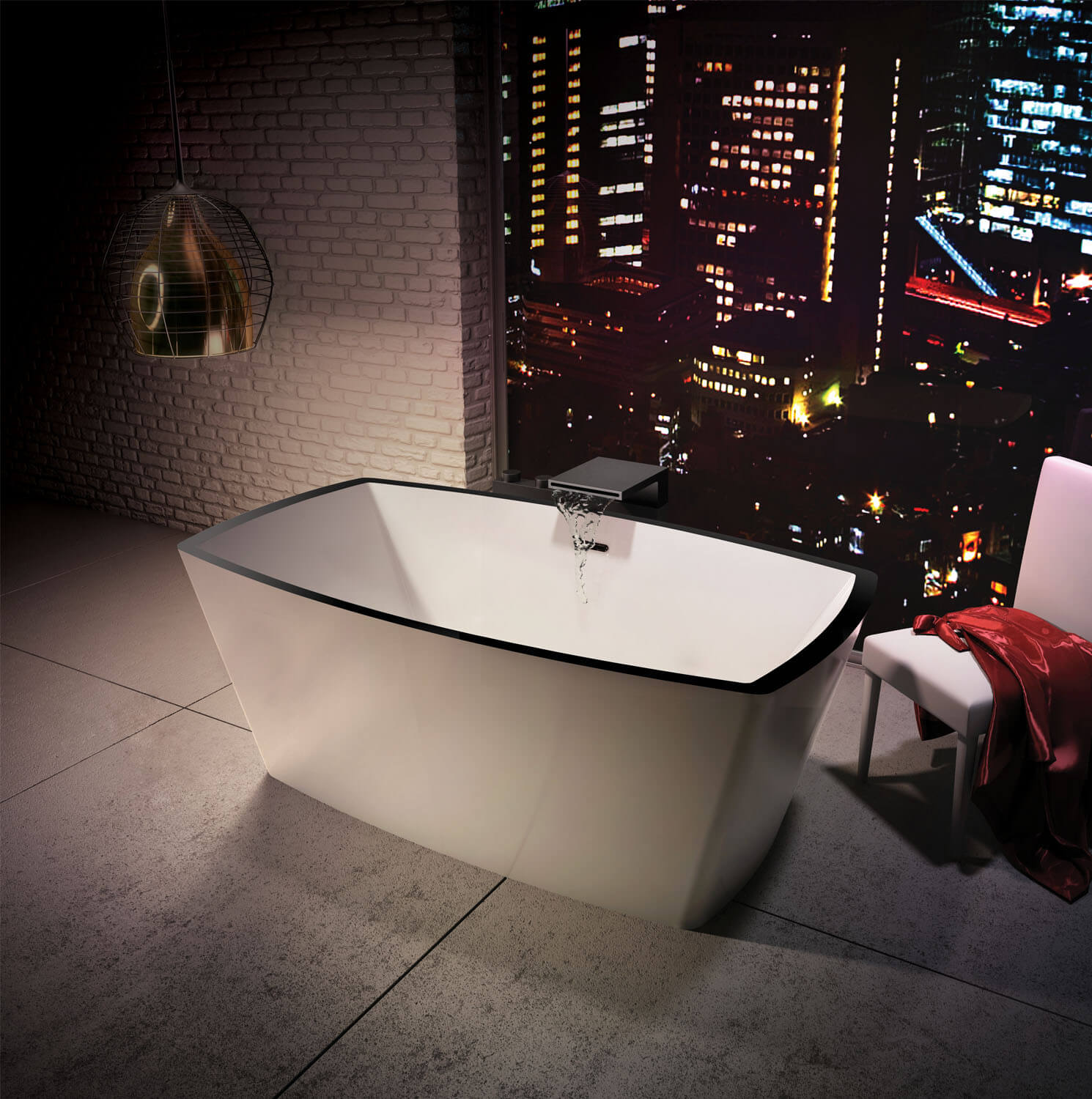 Bainultra Charism 6434 two person freestanding air jet bathtub for your master bathroo