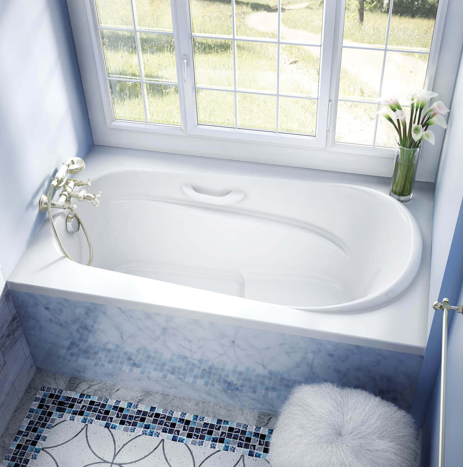 Bainultra Amma® 6636 alcove drop-in air jet bathtub for your modern bathroom
