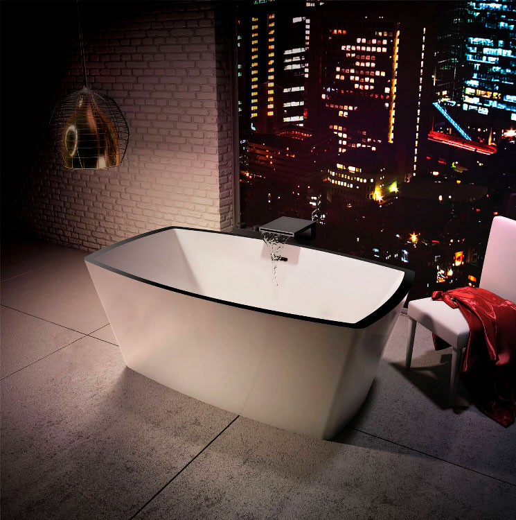 Bainultra Charism 6434 two person freestanding air jet bathtub for your master bathroom