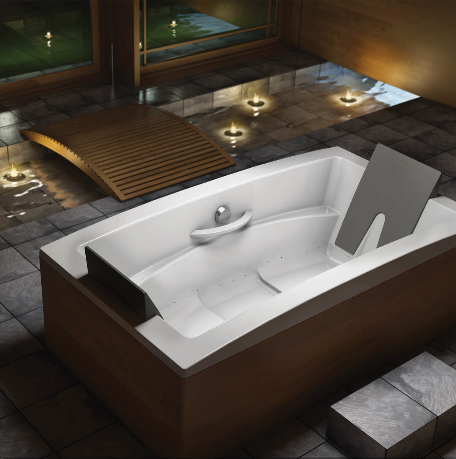 Bainultra Inua® 7240 two person drop-in air jet bathtub for your modern bathroom
