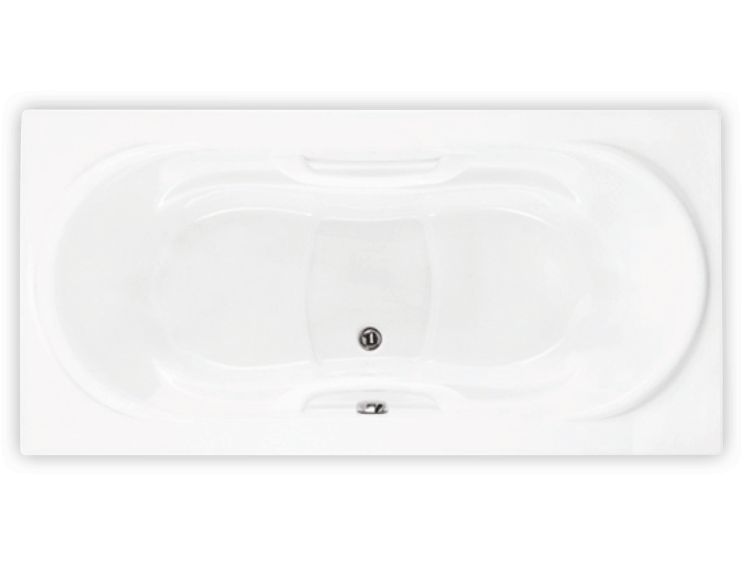Bainultra Amma® 7236 alcove drop-in air jet bathtub for two