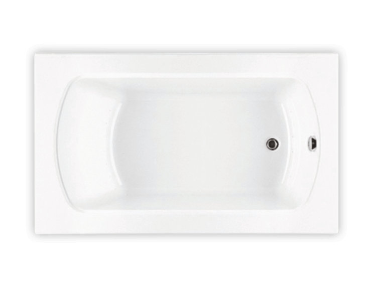 Bainultra Meridian® 50 alcove drop-in air jet bathtub for your modern bathroom